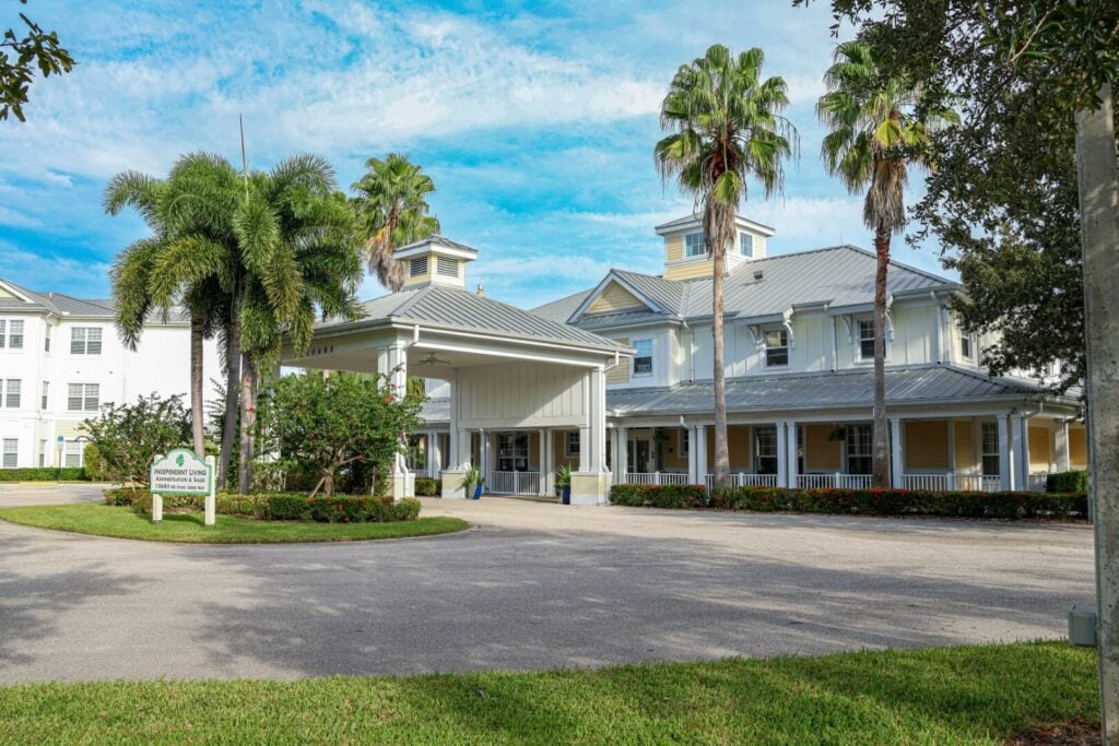 Welcoming Main Entrance Building of Assisted Living Port Saint Lucie FL