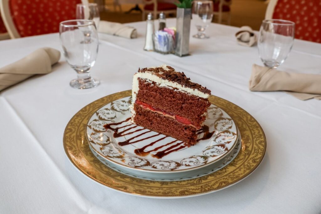 Gourmet Chocolate Cake Dessert at Assisted Living Facility