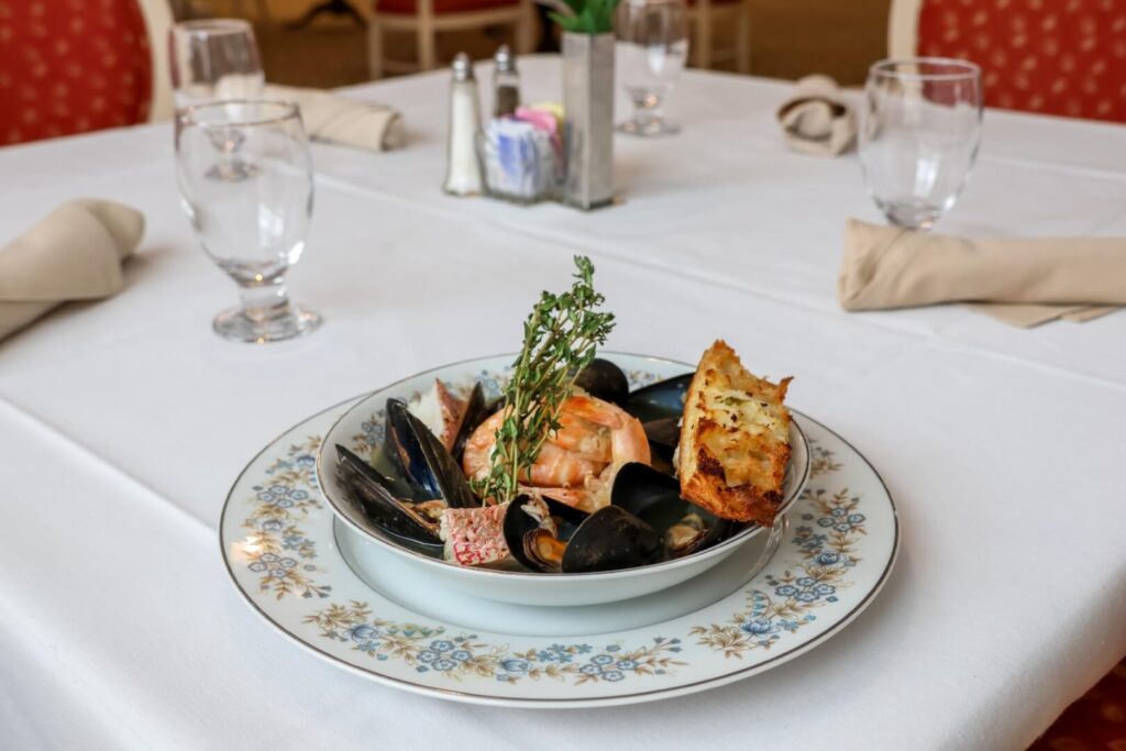 Fine Dining Seafood Entree at Memory Care Facility