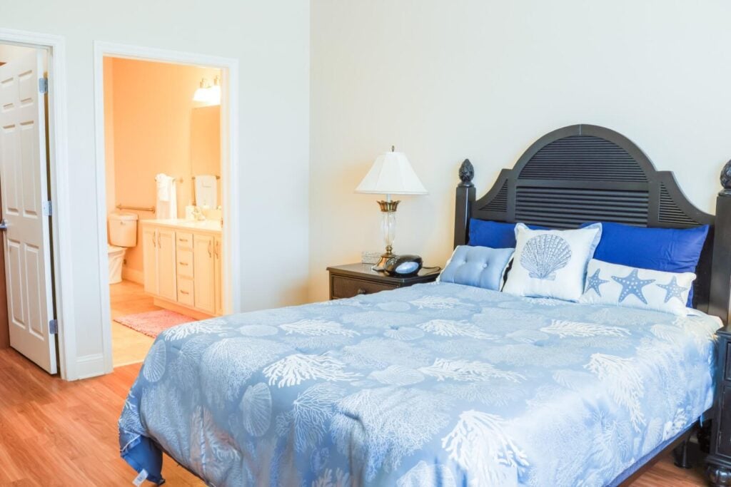 Private Bedroom Suite with Bathroom at Memory Care Facility