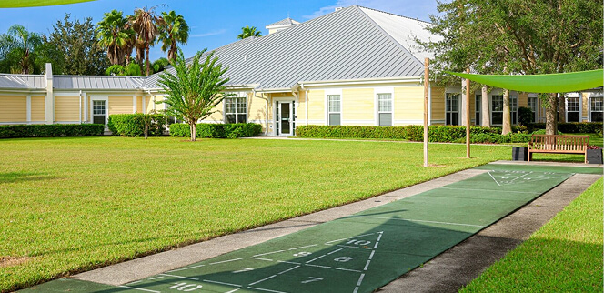Courtyard in Main Street Nursing Home